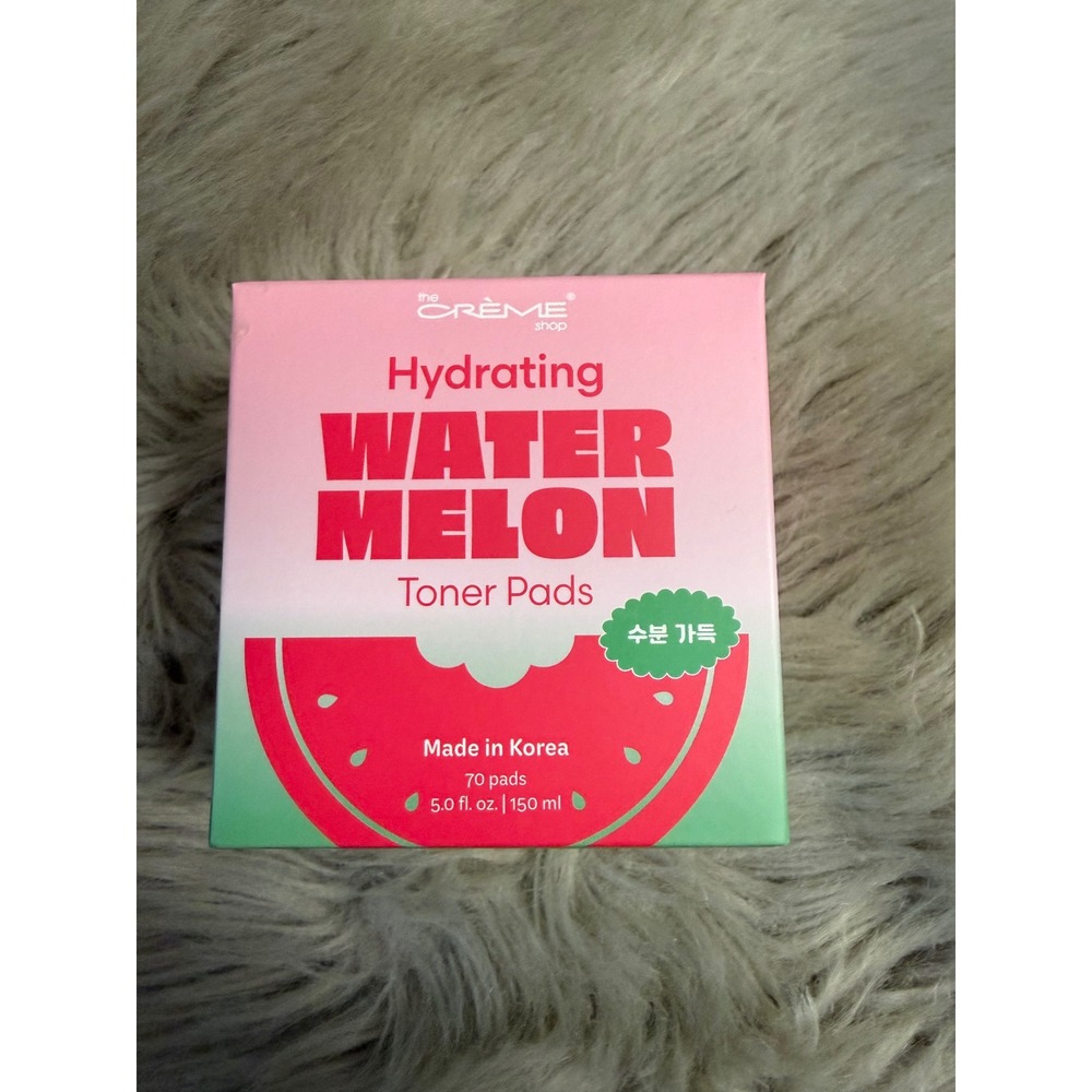 The Creme Shop Hydrating Watermelon Toner Pads Hyaluronic Acid 70ct K-Beauty